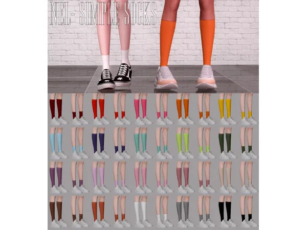 Maxis Match Simple Socks - The Sims 4 Custom Content