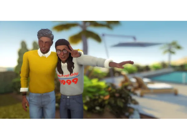 Maxis Match pixelette's daniel top recolored Llama Sims by Bahama - The Sims 4 Custom Content