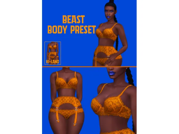 Maxis Match BEAST BODY PRESET land by simsfinds - The Sims 4 Custom Content