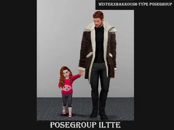 Mix WinterxBakkoush Type Posegroup - The Sims 4 Custom Content