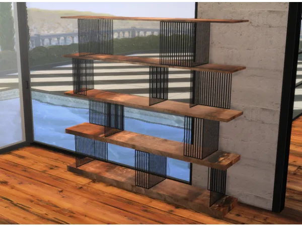 Alpha Partition Bookshelf sims by Nordica - The Sims 4 Custom Content