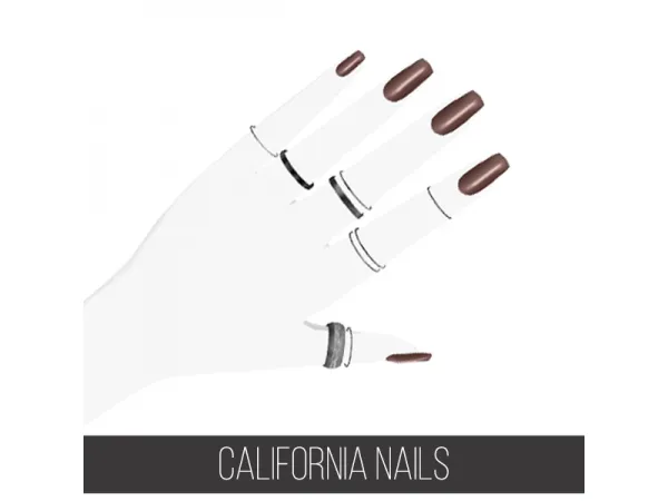 Alpha CALIFORNIA NAILS - The Sims 4 Custom Content