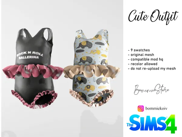 Alpha Cute Outfit - The Sims 4 Custom Content