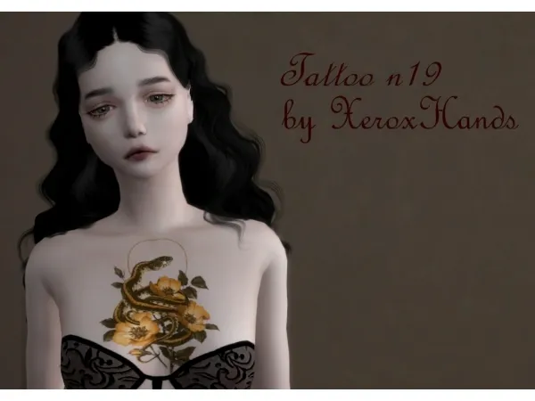 Mix [XeroxHands] Tattoo n19 - The Sims 4 Custom Content