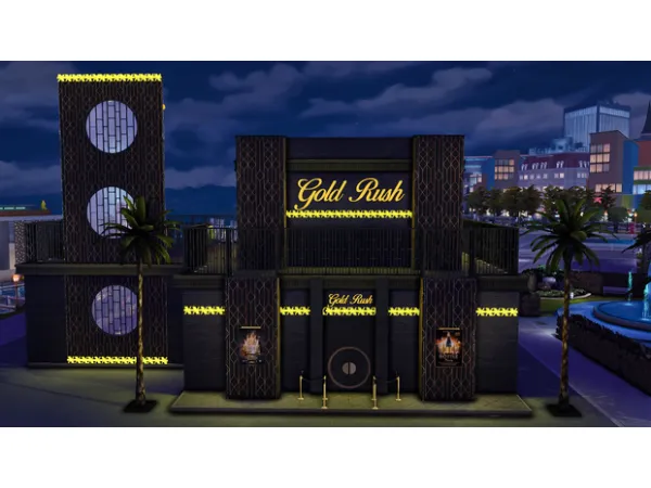 Maxis Match Gold Rush Nightclub by Bean's builds - The Sims 4 Custom Content