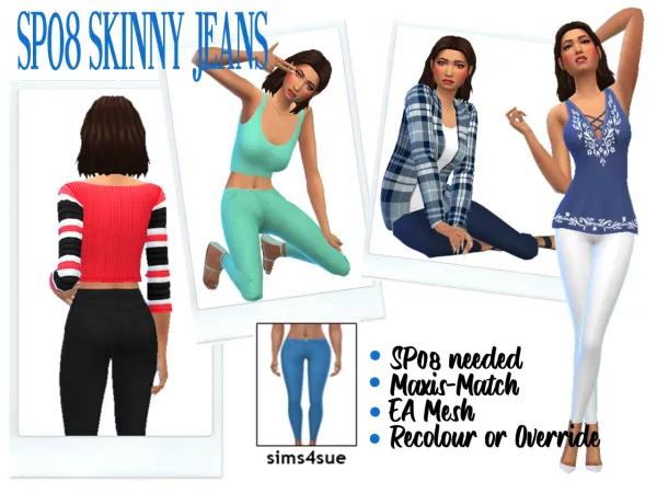 Maxis Match SP08 SKINNY JEANS - The Sims 4 Custom Content