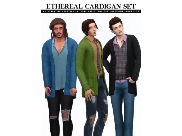 Maxis Match Ethereal Cardigan Set by nucrests - The Sims 4 Custom Content