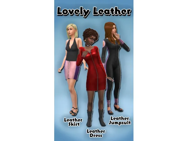 Maxis Match Lovely Leather Collection by WelshWeirdo - The Sims 4 Custom Content