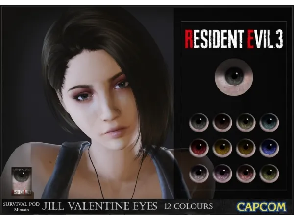 Alpha Resident Evil 3 Remake Jill Valentine Eyes - The Sims 4 Custom Content