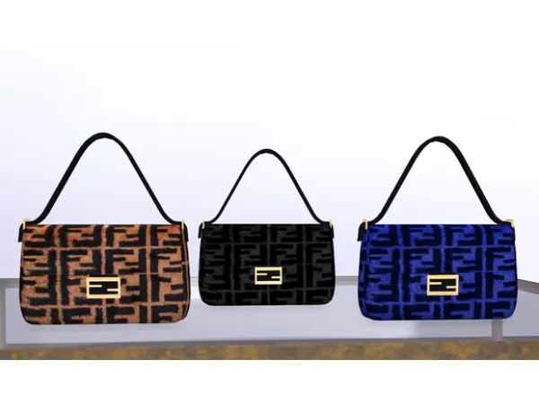 Alpha Fendi Fur Bags by simmerkatex - The Sims 4 Custom Content