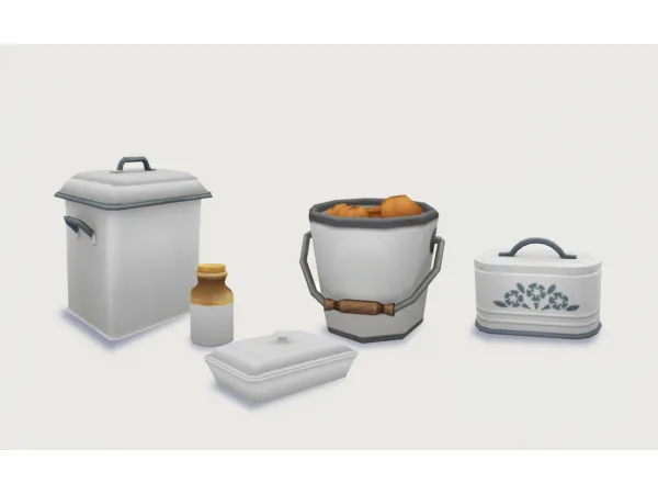 Maxis Match Country Kitchen Kit Clutter Base Game Compatible Recolors (pt 1) - The Sims 4 Custom Content