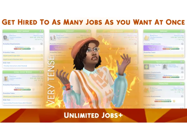 Maxis Match Unlimited Jobs by TURBODRIVER - The Sims 4 Custom Content