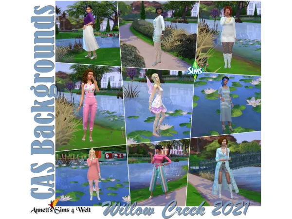 Alpha CAS Backgrounds Willow Creek 2021 - The Sims 4 Custom Content