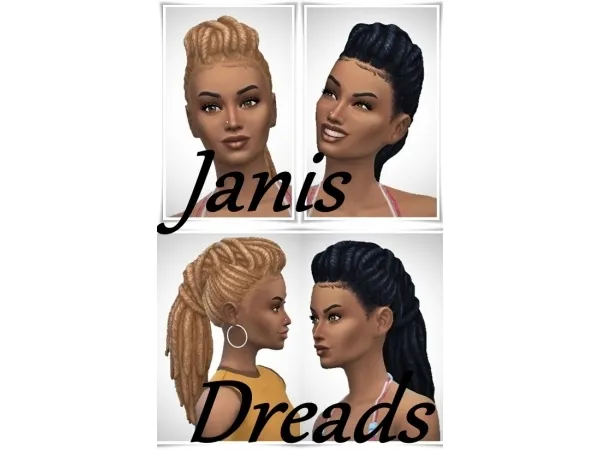 Maxis Match Janis Dreads - The Sims 4 Custom Content