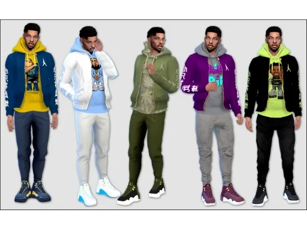 Maxis Match Outfitopias jacket and Simlockers sneakers recolor - The Sims 4 Custom Content