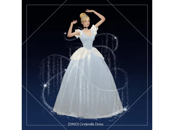 Maxis Match Cinderella Dress by DINO - The Sims 4 Custom Content