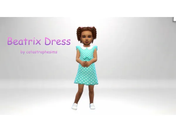 Maxis Match the Beatrix Dress by catastrophe sims - The Sims 4 Custom Content