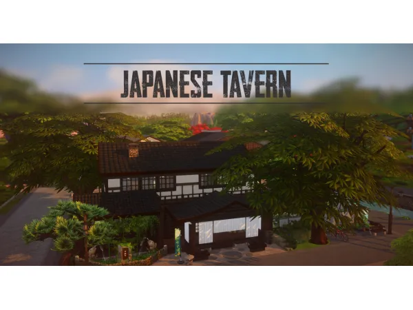 Maxis Match Japanese Tavern - The Sims 4 Custom Content