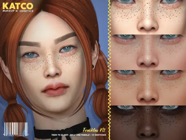 Alpha katco freckles n1 - The Sims 4 Custom Content
