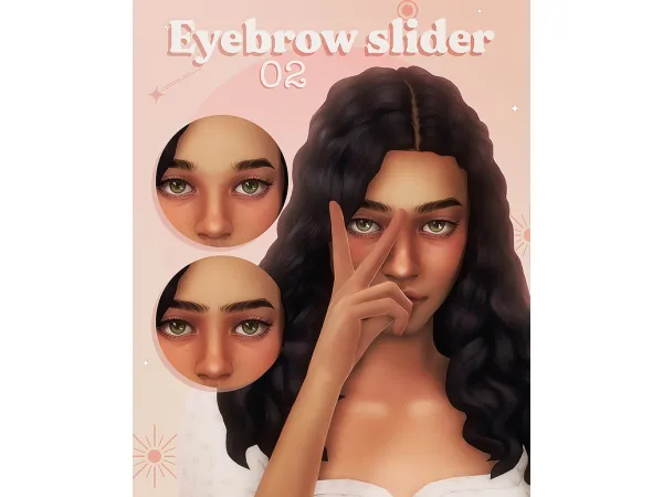 Maxis Match Eyebrow slider 02 by Miiko - The Sims 4 Custom Content