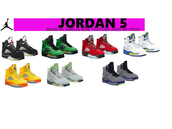 Maxis Match SL Jordan 5 Collection - The Sims 4 Custom Content