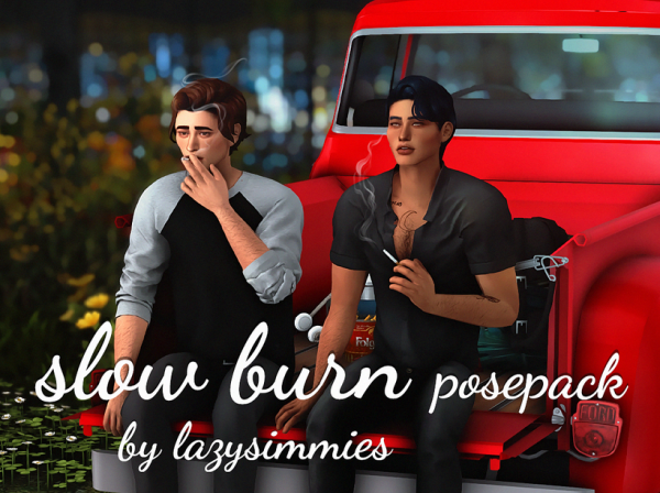 Maxis Match slow burn posepack by simsfinds - The Sims 4 Custom Content