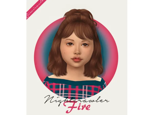 Alpha Nightcrawler Fire Kids Version - The Sims 4 Custom Content