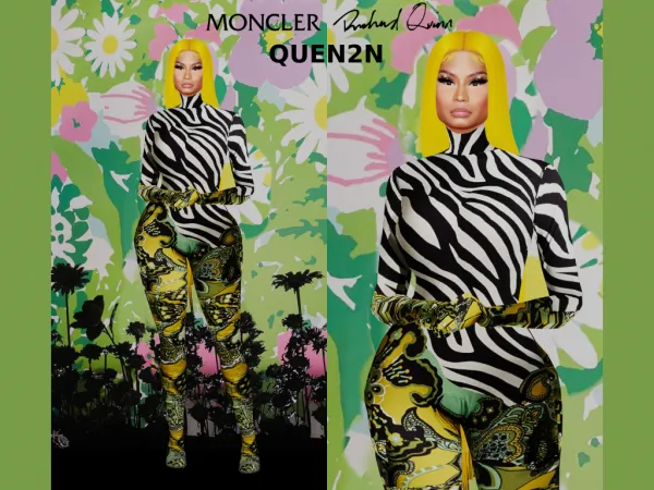 Alpha NICKI MINAJ Moncler x Richard Quinn Catsuit by quen2n - The Sims 4 Custom Content
