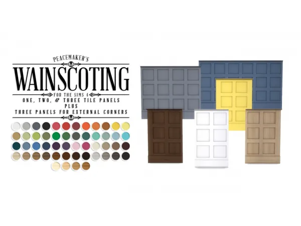 Alpha Wainscoting ic by peacemaker - The Sims 4 Custom Content