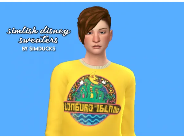 Maxis Match simlish disney sweaters (pt 1) by simducks - The Sims 4 Custom Content