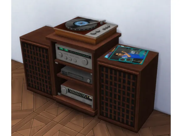 Alpha Retro Turntable by PuckisaDuck - The Sims 4 Custom Content