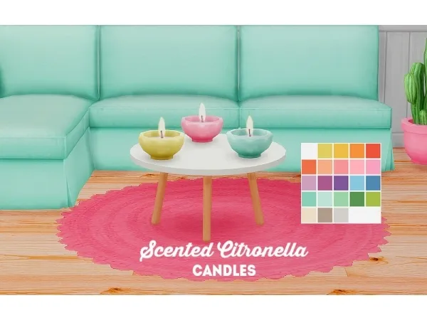Maxis Match Scented citronella candles recolor - The Sims 4 Custom Content