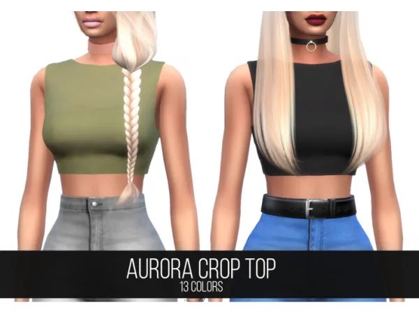 Maxis Match AURORA TOP (UPDATED) - The Sims 4 Custom Content
