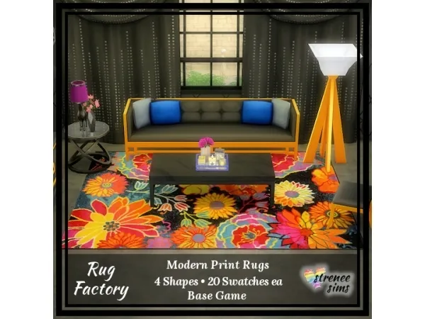 Maxis Match Rug Factory Modern Rugs - The Sims 4 Custom Content