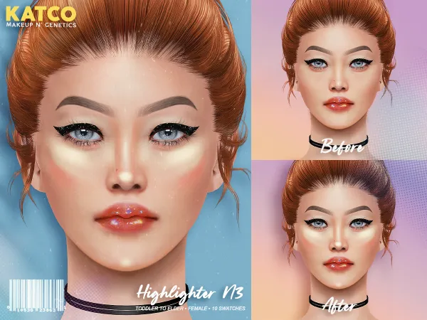 Alpha katco highlighter n3 - The Sims 4 Custom Content