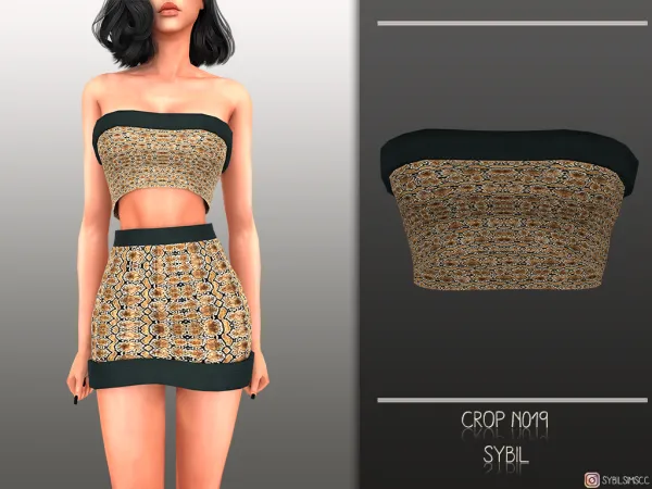 Alpha Crop N019 by sybilsims - The Sims 4 Custom Content