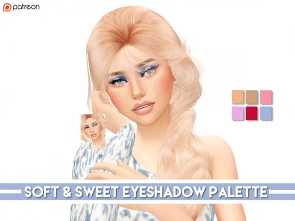 Maxis Match SOFT SWEET EYESHADOW PALETTE by Lady Simmer - The Sims 4 Custom Content