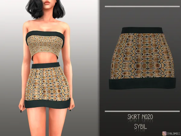 Alpha Skirt N020 by sybilsims - The Sims 4 Custom Content