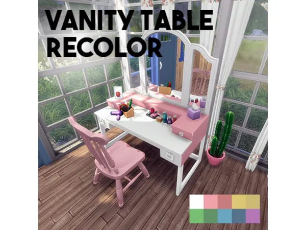 Maxis Match Lsim_ vanity table recolor - The Sims 4 Custom Content
