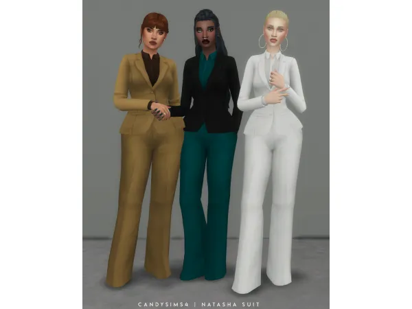 Maxis Match NATASHA SUIT - The Sims 4 Custom Content
