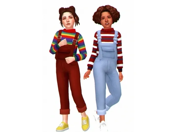 Maxis Match HONEY OVERALLS by clumsyalienn - The Sims 4 Custom Content