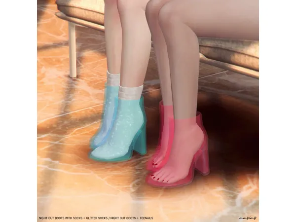 Maxis Match MMSIMS af Night Out Boots Set - The Sims 4 Custom Content