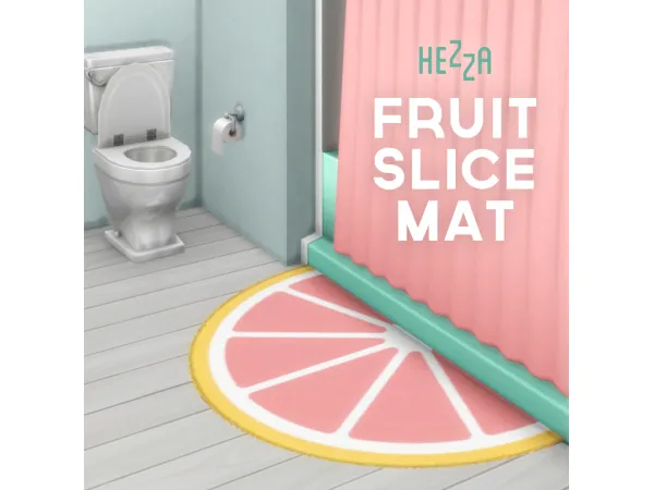 Alpha Fruit Slice Mat by Hezza - The Sims 4 Custom Content