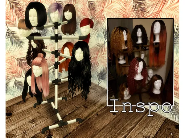 Alpha Ebonix DIY Wig Stand Wigs - The Sims 4 Custom Content