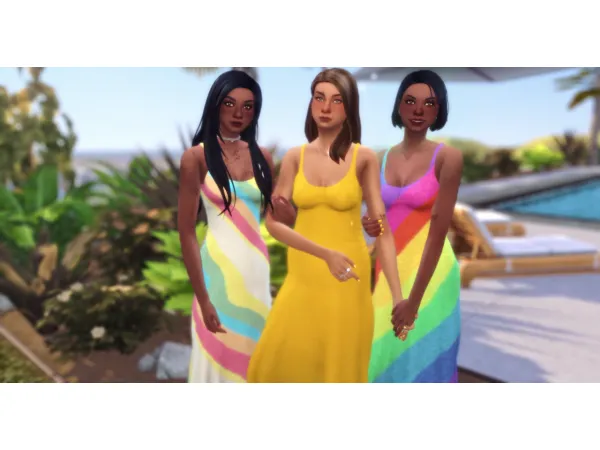Maxis Match ridgeports Renata dress recolored - The Sims 4 Custom Content