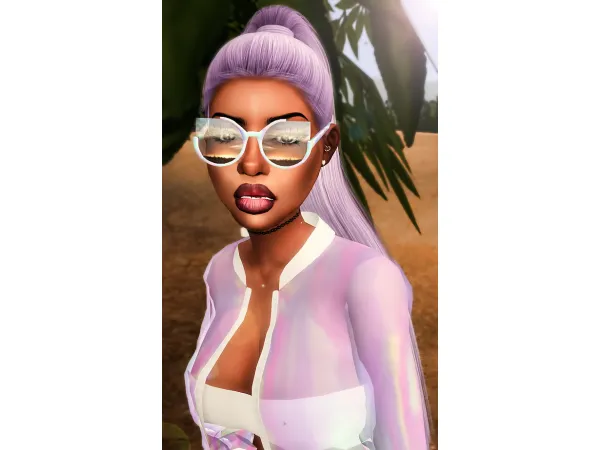 Alpha Ebonix Foxy Shades - The Sims 4 Custom Content