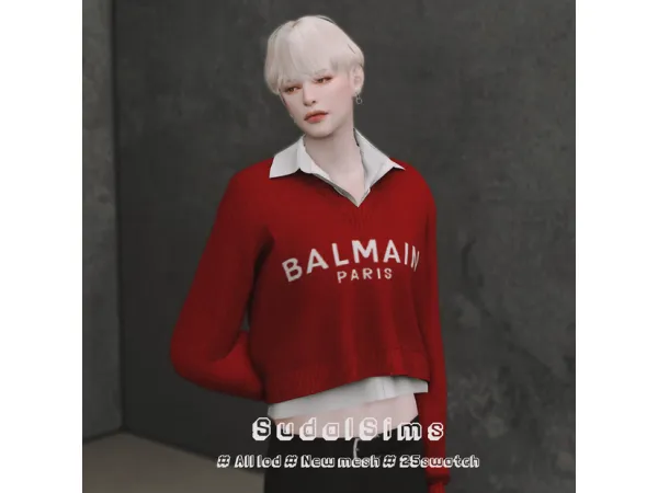 Mix [sudal] Crop Top Shirt M sims by sudal - The Sims 4 Custom Content