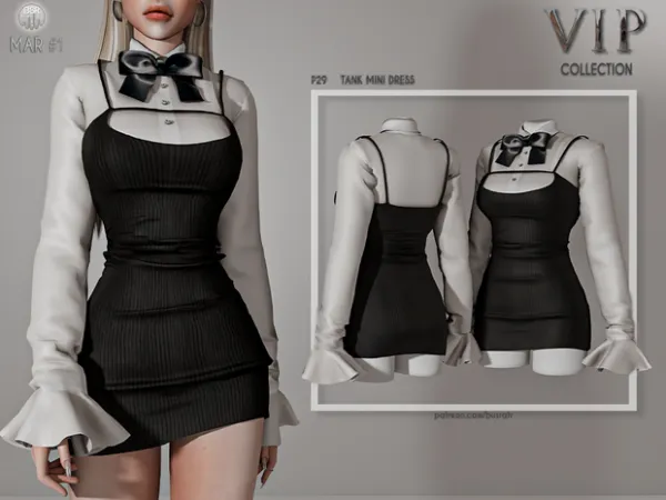 Alpha TANK MINI DRESS P29 tr by busra - The Sims 4 Custom Content
