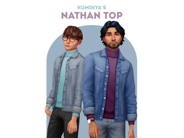 Maxis Match Nathan Top by Kumikya - The Sims 4 Custom Content