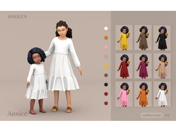 Maxis Match Madlen Annice Dress by Madlen - The Sims 4 Custom Content